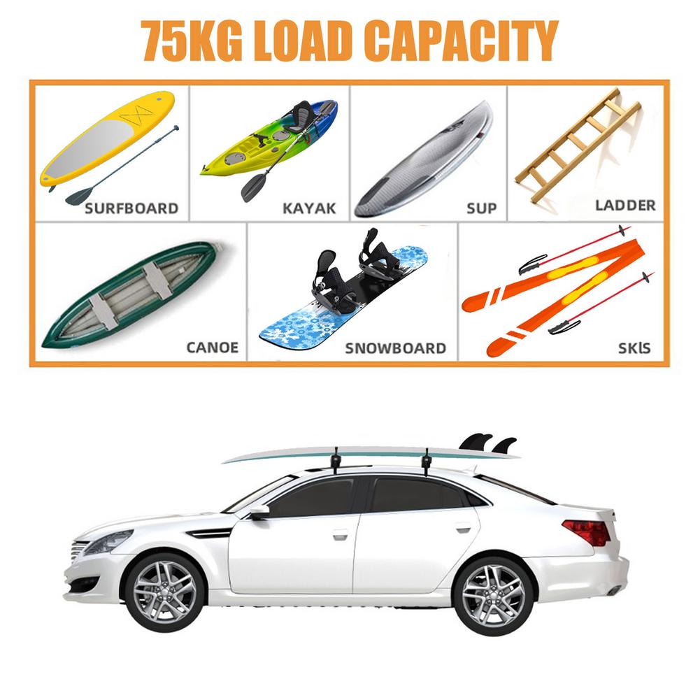 Universal Car Roof Rack Cross Bar Soft Roof Bar Space Saving Easy To Install Luggage Frame Suitable For Cars With Roof Beams