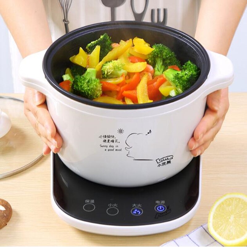 220V Electric Multifunctional Household Pot 2L Multi Cooker Non-stick Inner Frying Hotpot Machine EU/AU/UK/US Plug