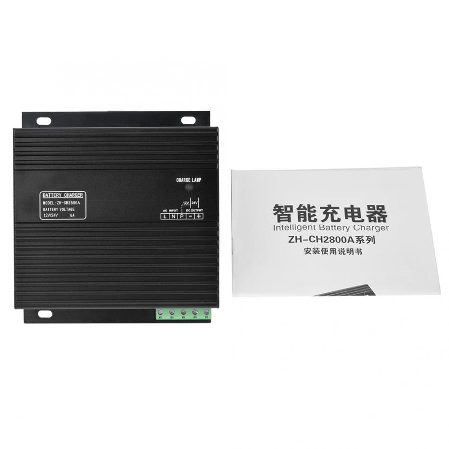 Solar Charge Controller 12V/24V 6A Intelligent Battery Charging Device Derv Genset Lead-Acid Battery Charger Solar Power Kit