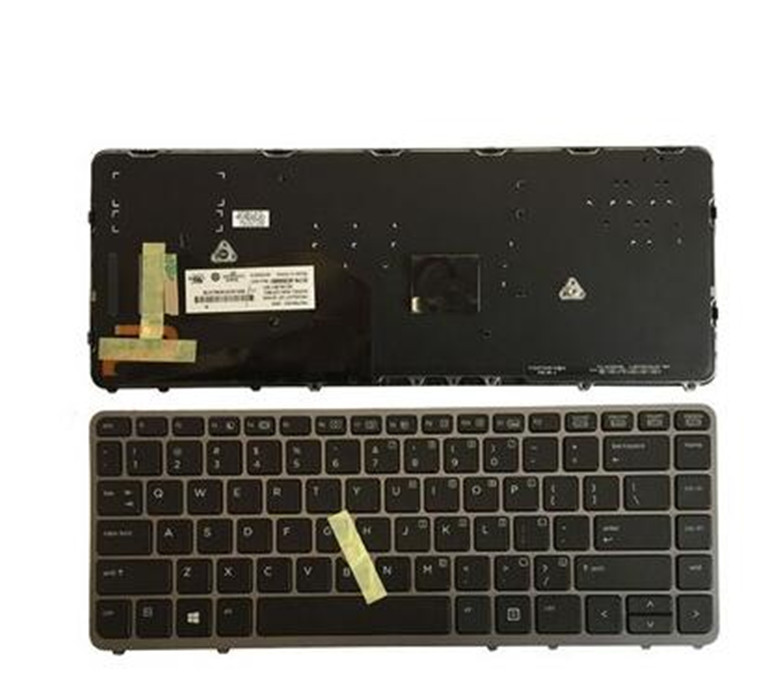 Neue für HP Elitebook 840 G1 850 G1 840 G2 Tastatur UNS Backlit w/punkt schwarz silber rahmen