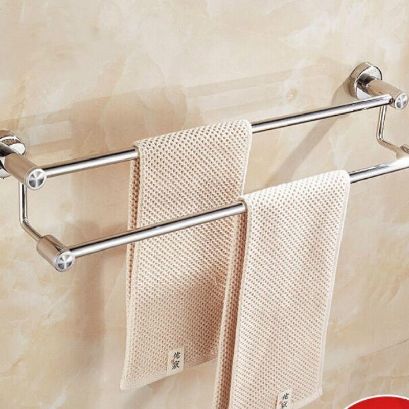 Punch-Gratis Naadloze Handdoekenrek 304 Roestvrij Staal Handdoek Rek Staaf Badkamer Haak Badkamer Plank Badkamer Handdoek Bar g8108