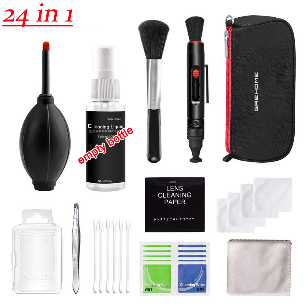 47/35/24/19/7Stck Digitalkamera-Reinigungs einstellen Objektiv reiniger Sensor sauberes einstellen dslr slr Luft staub tuch Luft gebläse PC Telefon reiniger: Orange