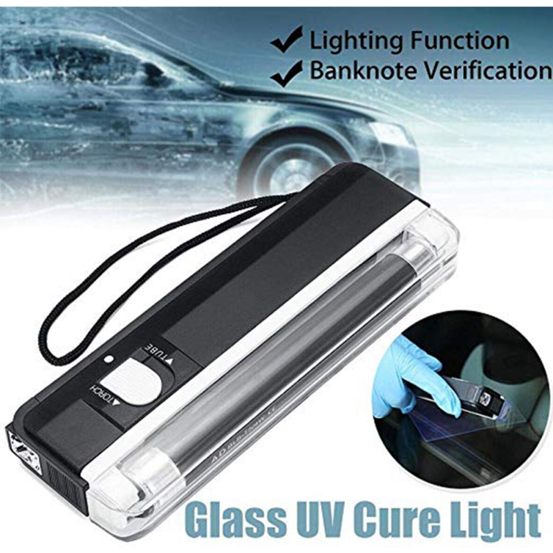 Auto Venster Hars Genezen Uv Lamp Auto Glas Ultraviolet Uv Cure Licht Verlichting Voorruit Vervangbare Reparatie Kit