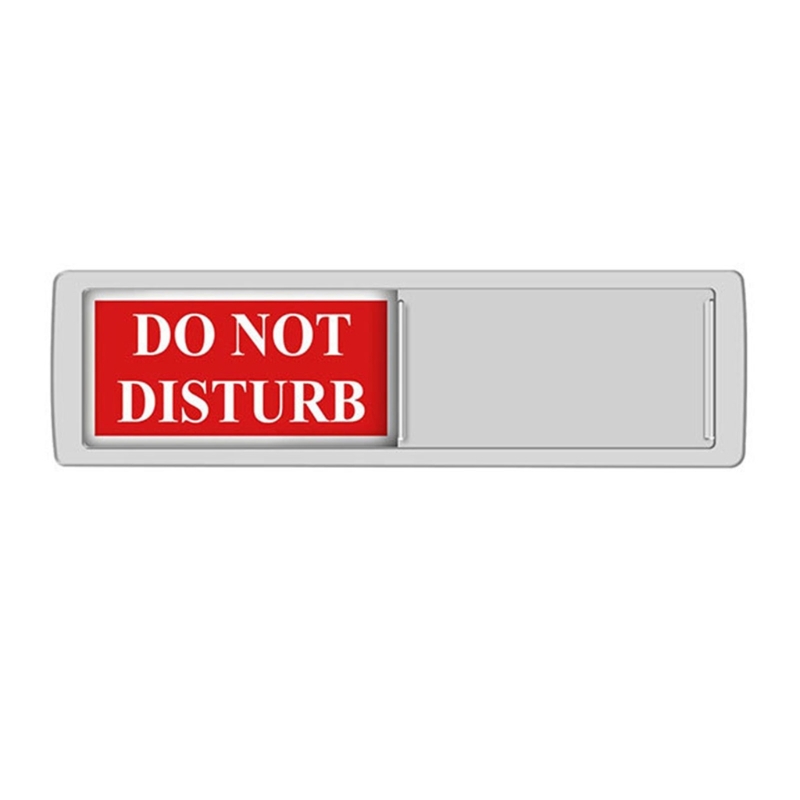 Do Not Disturb Convenient Room Sign Vacant Occupied Door Signs In Use Slider for Bathroom and Meeting: WHITE