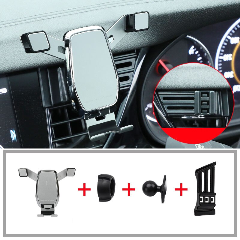 Car phone holder for buick regal gs interior modification air vent Mobile phone stand Navigation bracket: Silver