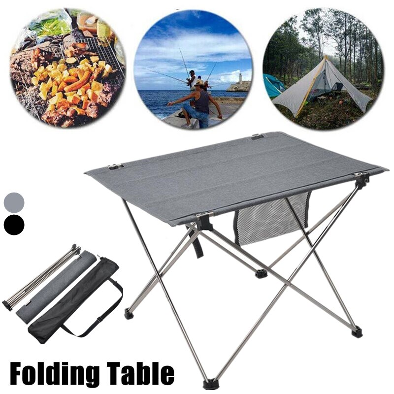 Portable Outdoor Folding Table Ultralight Aluminum Alloy Collapsible Desk for Camping Fishing Picnic