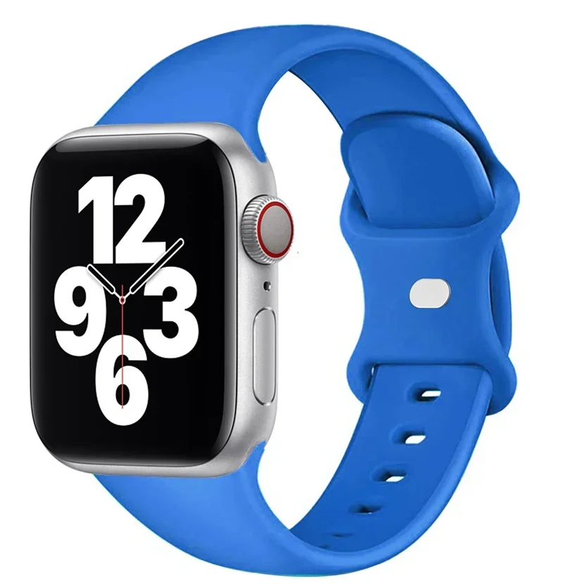Silikoniranneke apple watch 44mm 40mm 45mm 41mm 42-38mm sport -rannekkeelle, iwatch-sarja 8 7 se 3 4 5 6 9 10 46mm 49mm