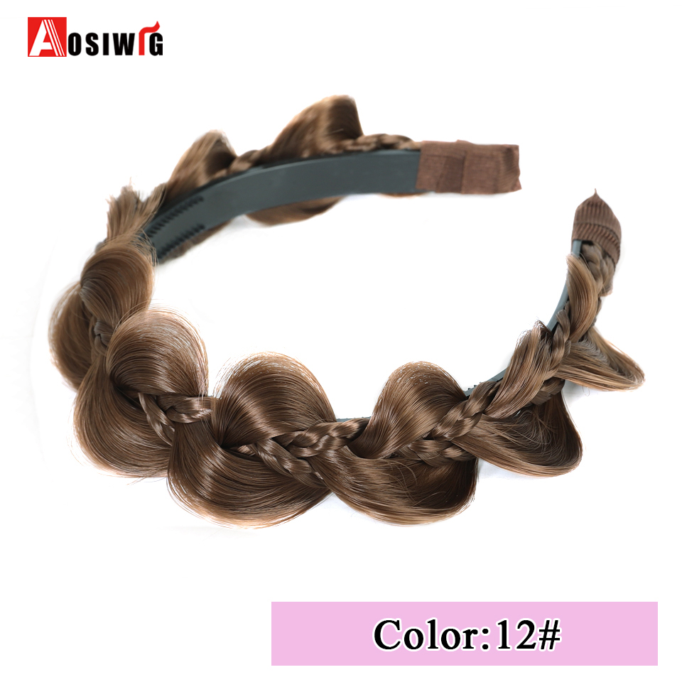 Synthetische Fishbone Geflochtene Stirnband Haar Gürtel Geflochtenes Haarband Böhmischen Stil Frauen Frisur Haarteile Kopfbedeckung Zubehör Bl: Brown