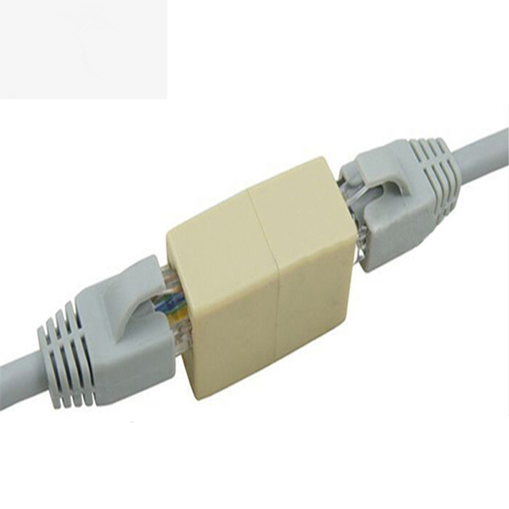 10 stk netværk ethernet dobbelt lige hoved lan-kabel snedkobling  rj45 kat 5 5e 6 6a forlængerstik netværkskabelstik