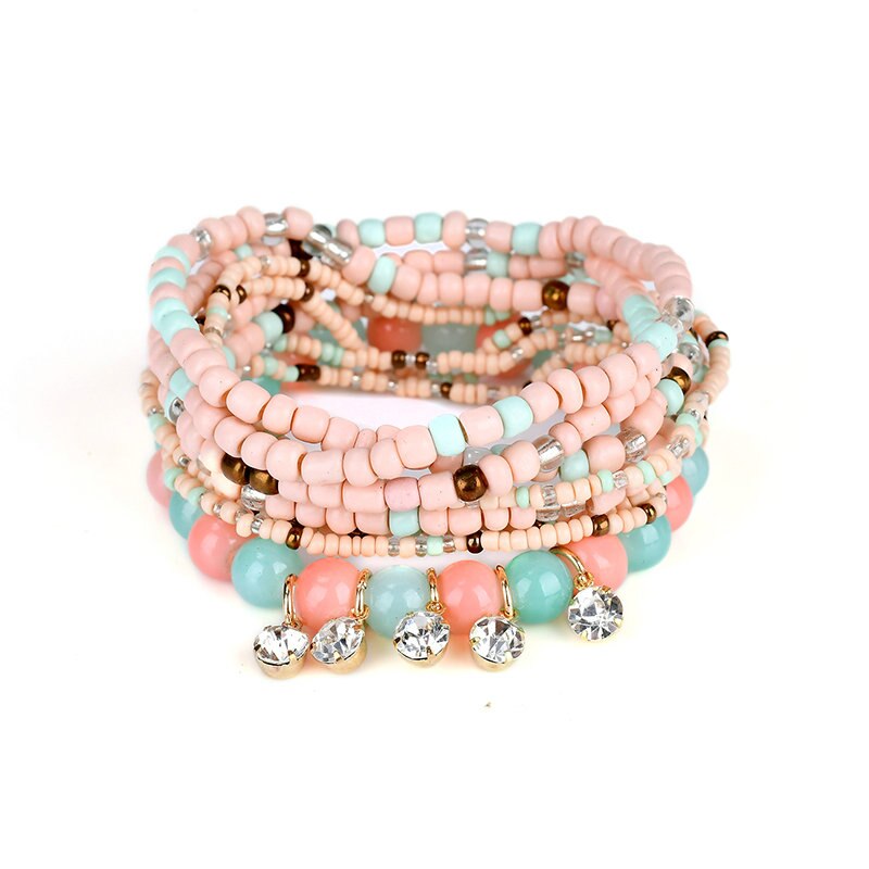 JeryWe Boho kralen armbanden voor vrouwen, 44 stuks, 6 set JeryWe Boho kralen armbanden voor vrouwen, 44 stuks, 6 set