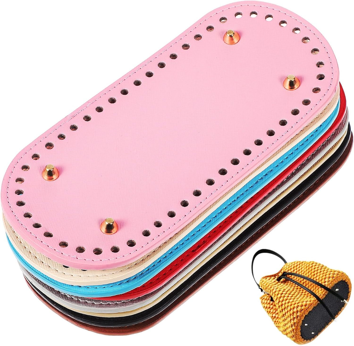 8 colors Handmade Oval Long Bottom webbing for crochet bags Rectangle Round Bottom Diy Crochet Bag Bottom Long For Knitted Bag