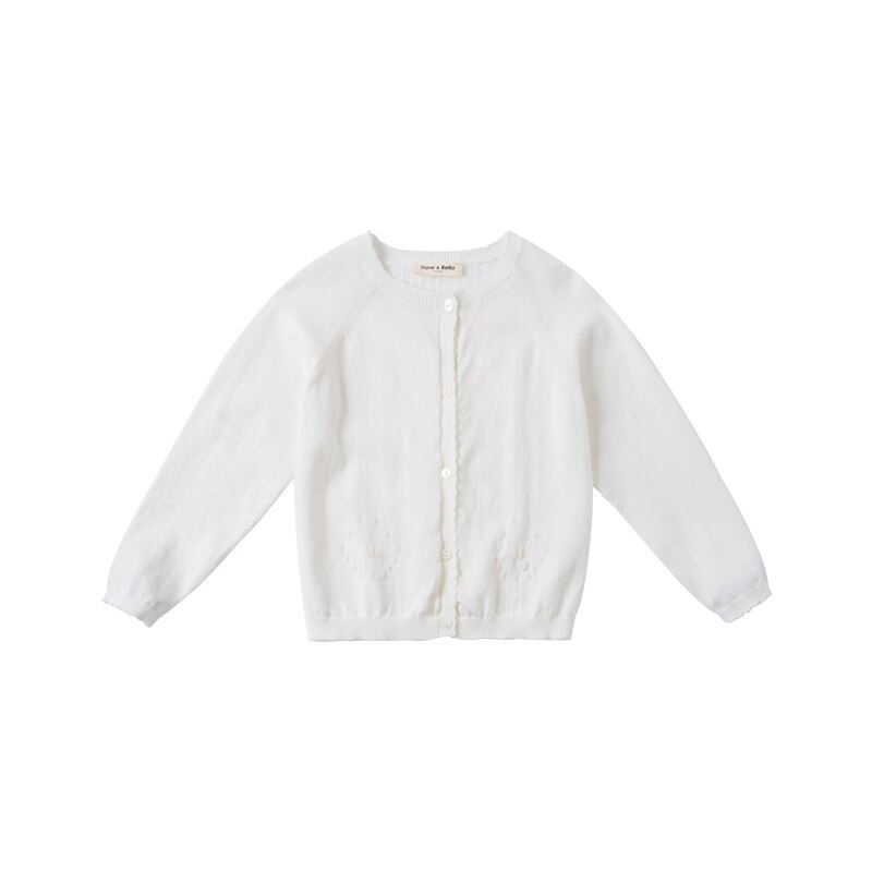 DKY17161-1 dave bella primavera neonate moda 5Y-13Y cardigan solido bambini bambino cappotto bambini maglione lavorato a maglia carino: 13Y (160cm)