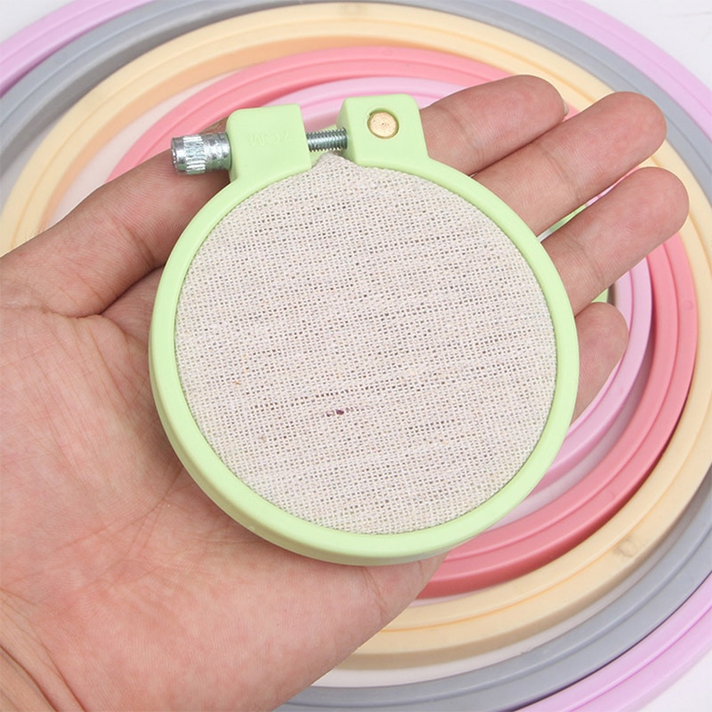 Accesorios de costura a mano, Kit de punto de cruz de plástico, herramienta de estiramiento bordado, anillo de Marco bordado, círculos de aro bordados 1 Uds.
