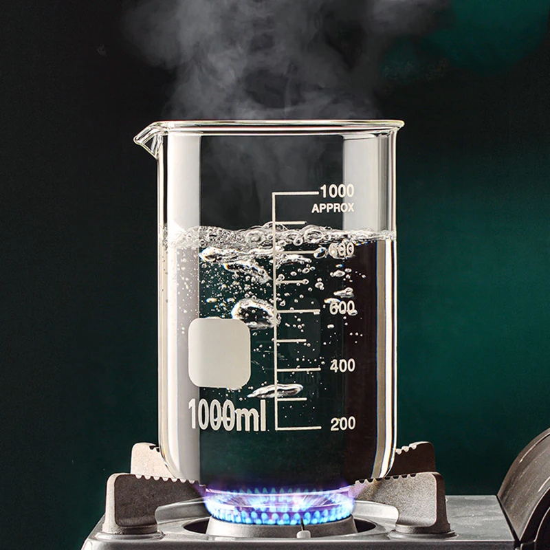 Taza medidora de vidrio de borosilicato transparente, taza de escala transparente, vaso de laboratorio, herramienta de cocina, tazas medidoras para hornear, 50-1000ml