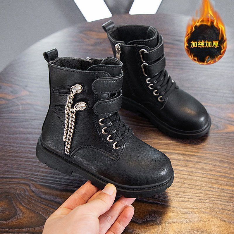 Neue freundlicher Stiefeletten freundlicher Winter Schuhe Mädchen Jungen Chelsea Stiefel Herbst Winter Leder: Ursprünglich Titel