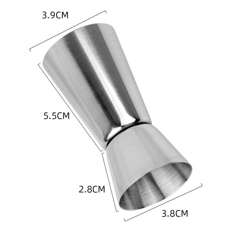 25/50Ml Rvs Cocktail Shaker Dubbele Kop Meet Cup Restaurant Speciale Cocktail Glas Maatregel Jigger Keuken gadgets