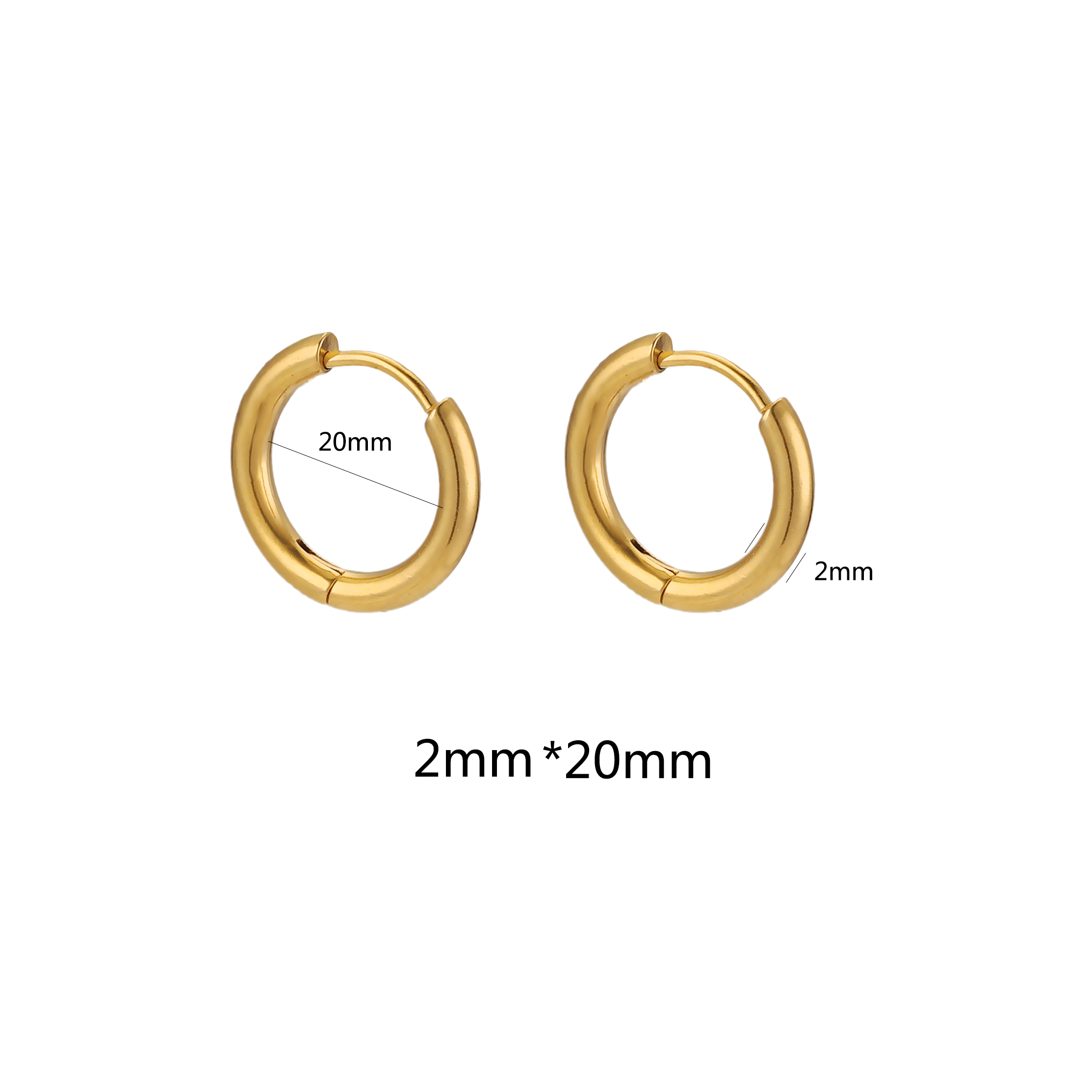 Petites boucles d'oreilles en acier inoxydable pour femmes et hommes, 10 pièces, bijoux à la , , connecteur, accessoires de fabrication de bijoux à faire soi-même: Orange