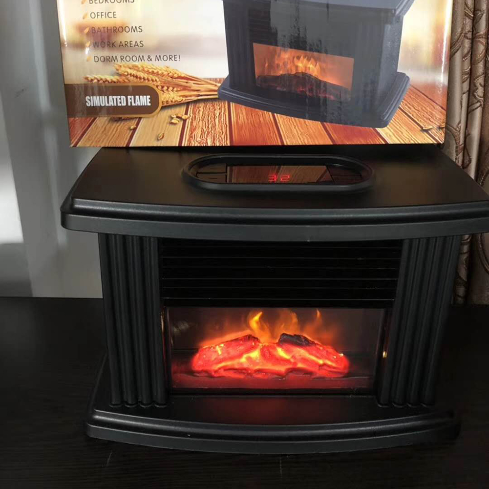 1000W Electric Fireplace Heater Mini Electric Fireplace Stove Heater Portable Tabletop Indoor Space Heater 4W Delightful