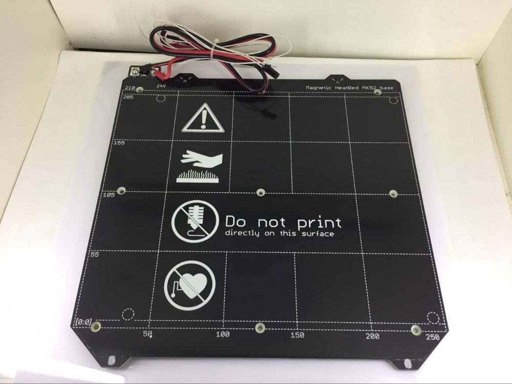 24V /12V Clone Prusa i3 MK3 3d printer heated bed Magnetic MK52 Heatbed with thermistor assembly set