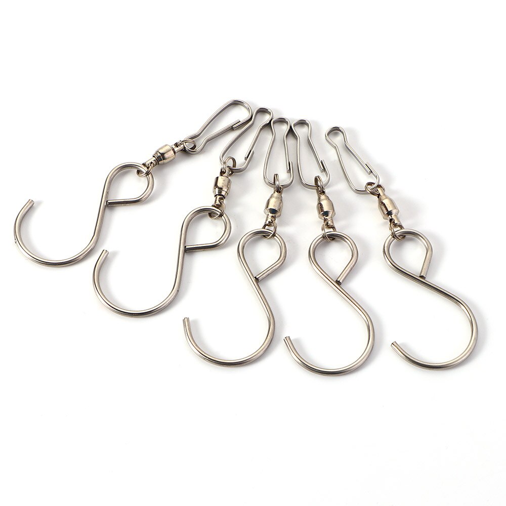 10pc Swivel Clip Hanging Hooks Stainless Steel for Wind Spinners Wind Chimes Crystal Twisters Party Supply