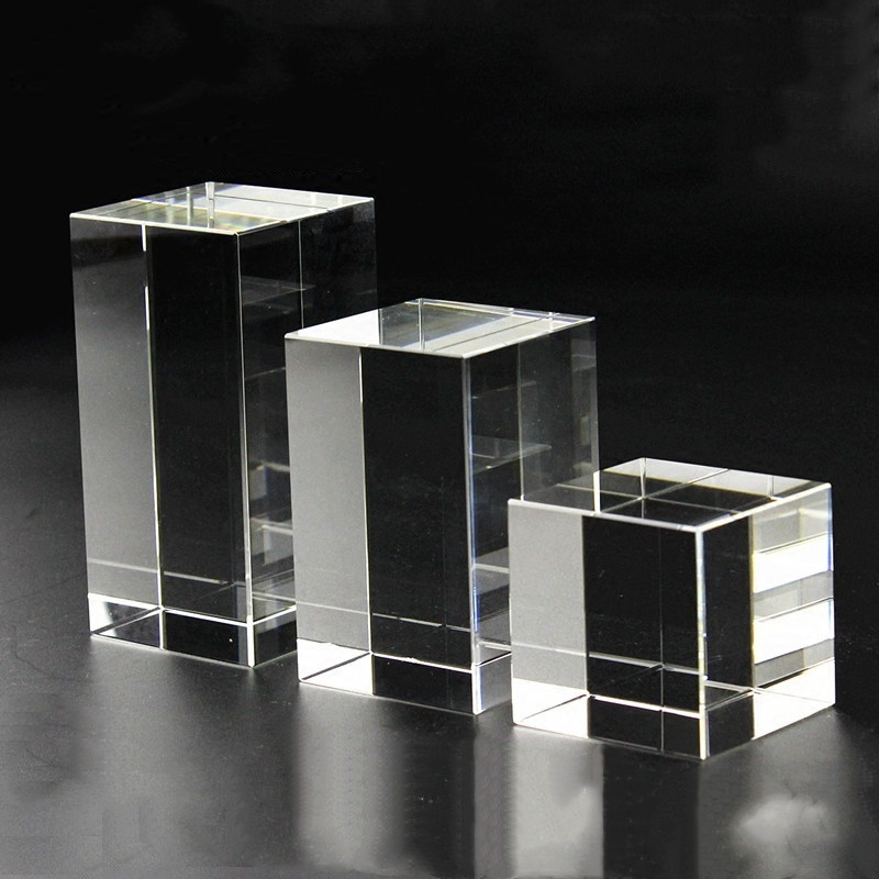 k9 Optical Prism 6x6x15cm Artificial Crystal Glass Cuboid Prism for Taking Pictures Photography Optical Experiment Tool