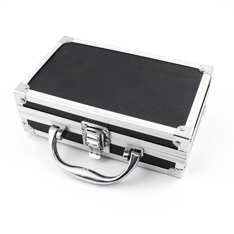 Portable Aluminum Alloy Toolbox File Storage Box Tool Instrument Case Outdoor Collection Box
