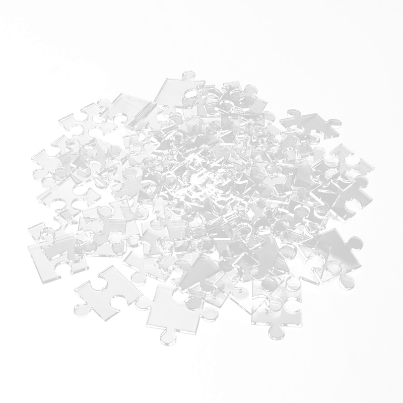 300 stk klart puslespil umuligt krystaltomt akryl gennemsigtigt puslespil til voksne voksne