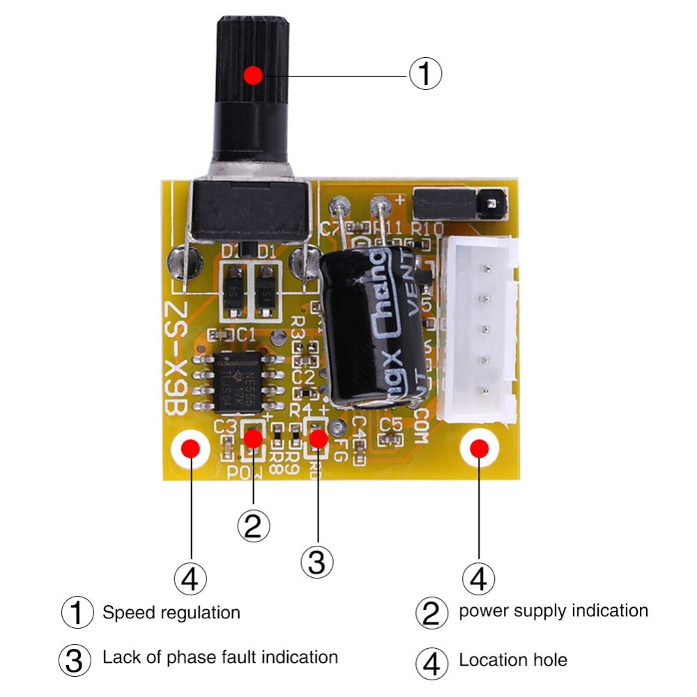 DC 5 V-15 V 15 W BLDC 3-Fase Borstelloze Motor Driver Sensorless Speed Controller