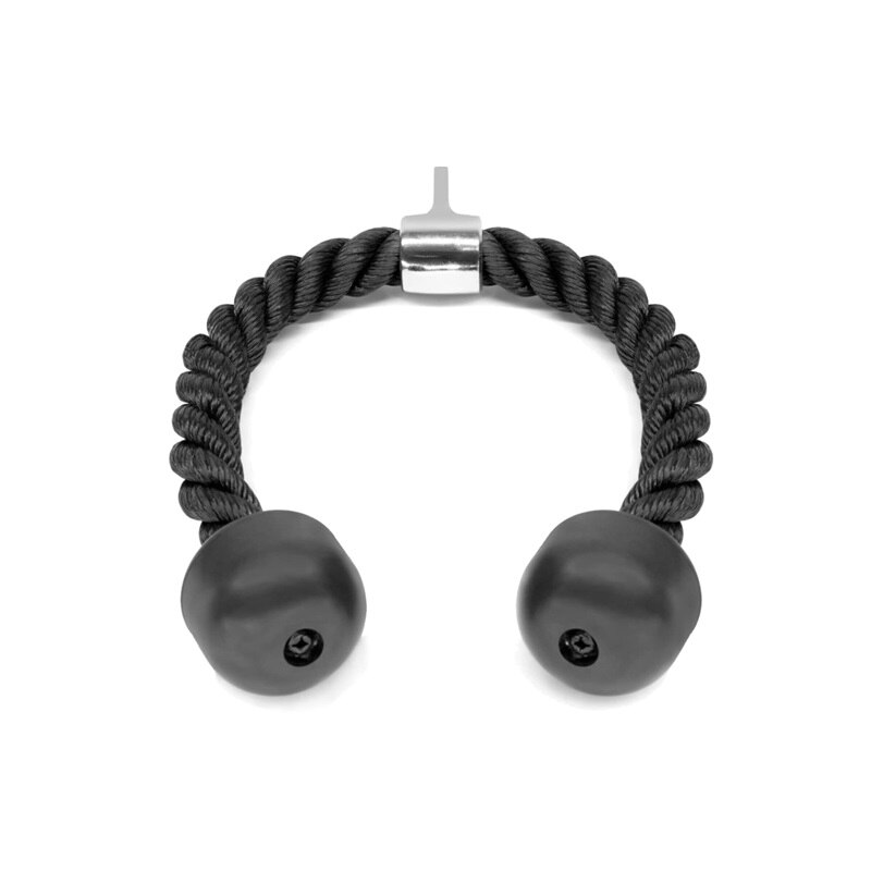 Rotating Straight Aluminum Bar LAT Pull Down Bar Tricep Rope Cable Machine Attachment for Home Gym Workout Strength Training: only tricep rope