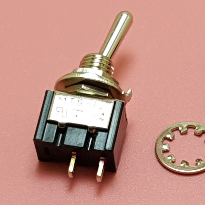 5pcs MTS-101 2 Pin SPST ON-OFF 2 Position 250V AC Miniature Mini Electrical Toggle Switch Mounting Hole