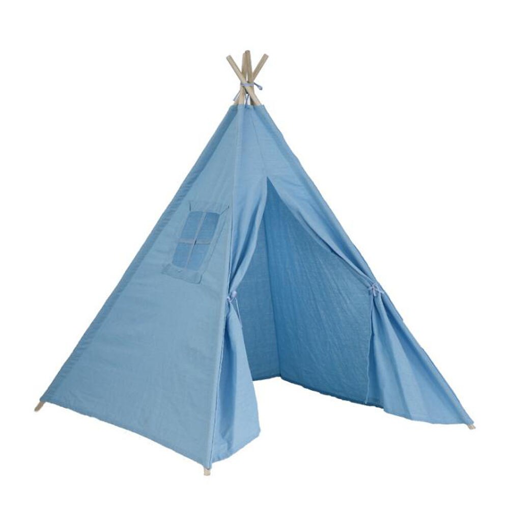 Kinderen Kids Grote Wigwam Teepee Tent Spelen Canvas Huis Indoor Outdoor Uk: Blauw