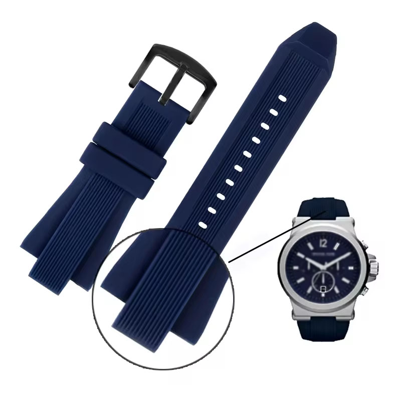 Silicone Watch Band for Michael Kors MK8184 MK8729 MK9020 MK8152 MK9020 MK9026 Soft Watch Strap Men Replace Watch Accessories