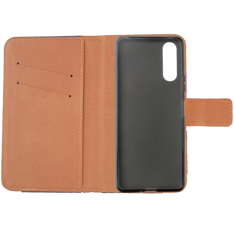 Para Sony Xperia 10 II Funda de cuero de 6 pulgadas con bolsas de tarjetas para Sony Xperia 10 II funda