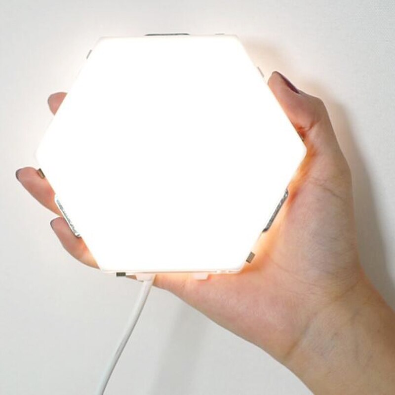 DIY Wall Lamp Touch sensor Switch Quantum Lamp LED Hexagonal Modular Decoration Wall Lampara LED light night