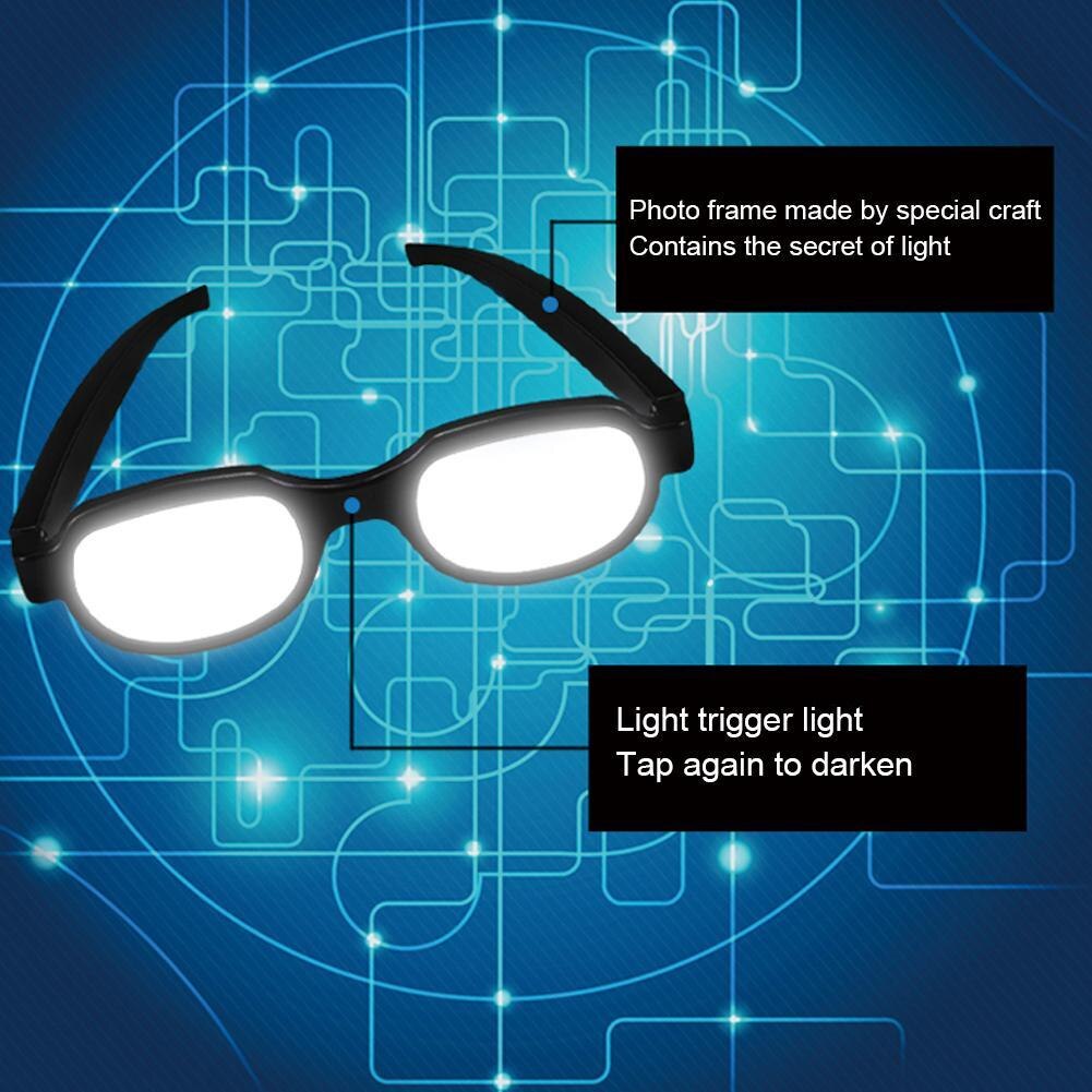 Fällen Geschlossen Stil Cosplay Rave Party LED Gläser Neuheit glühend Lustige Erwachsene Gläser leuchtend Licht-hoch Spielzeug LED O y4L3