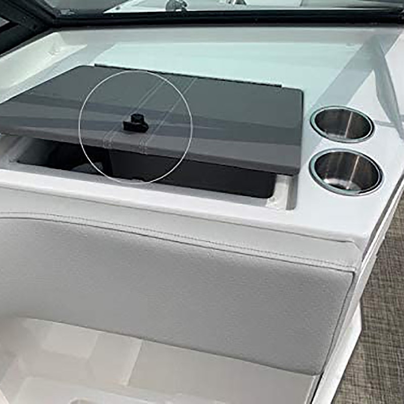 1 Set Locking Push Button Latch for Marine Boat Radio Box, Tool Box, Electronic Box, Motorcycle Glove Box Lock.