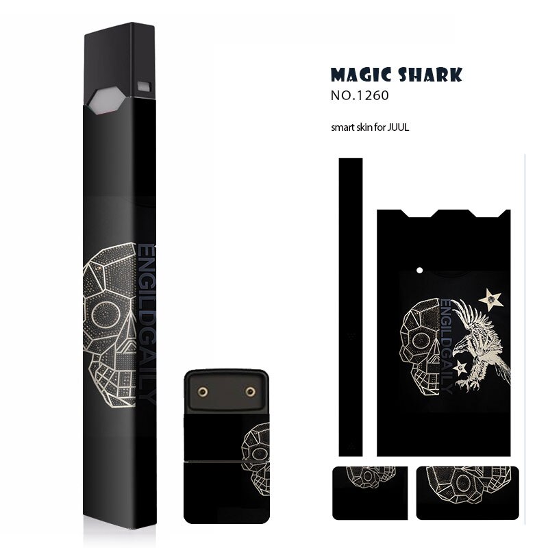 Magic Shark Deadpool Skull V-Vendetta Batman Sticker for Juul Stereo Film Electronic Cigarette Sticker Skin for Juul Case: 1260