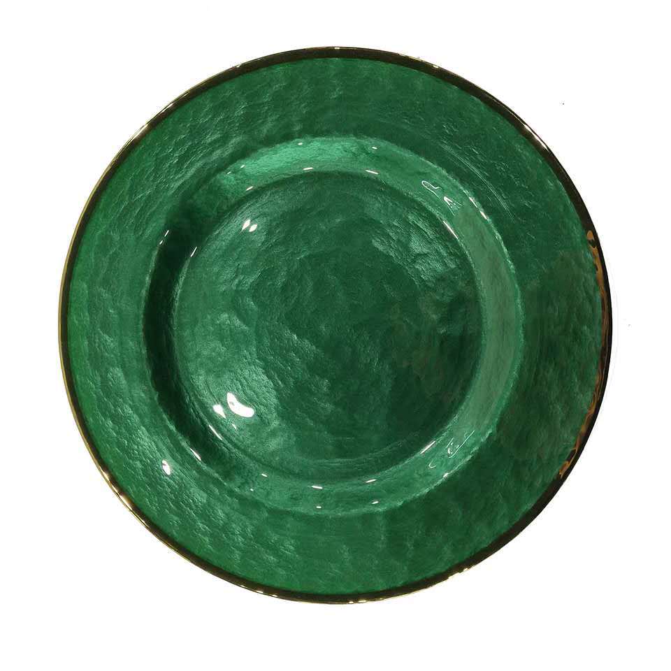 Plato occidental de vidrio verde oscuro, vajilla europea, placa de exhibición de de Hotel, plato de viento de corte , plato de servicio