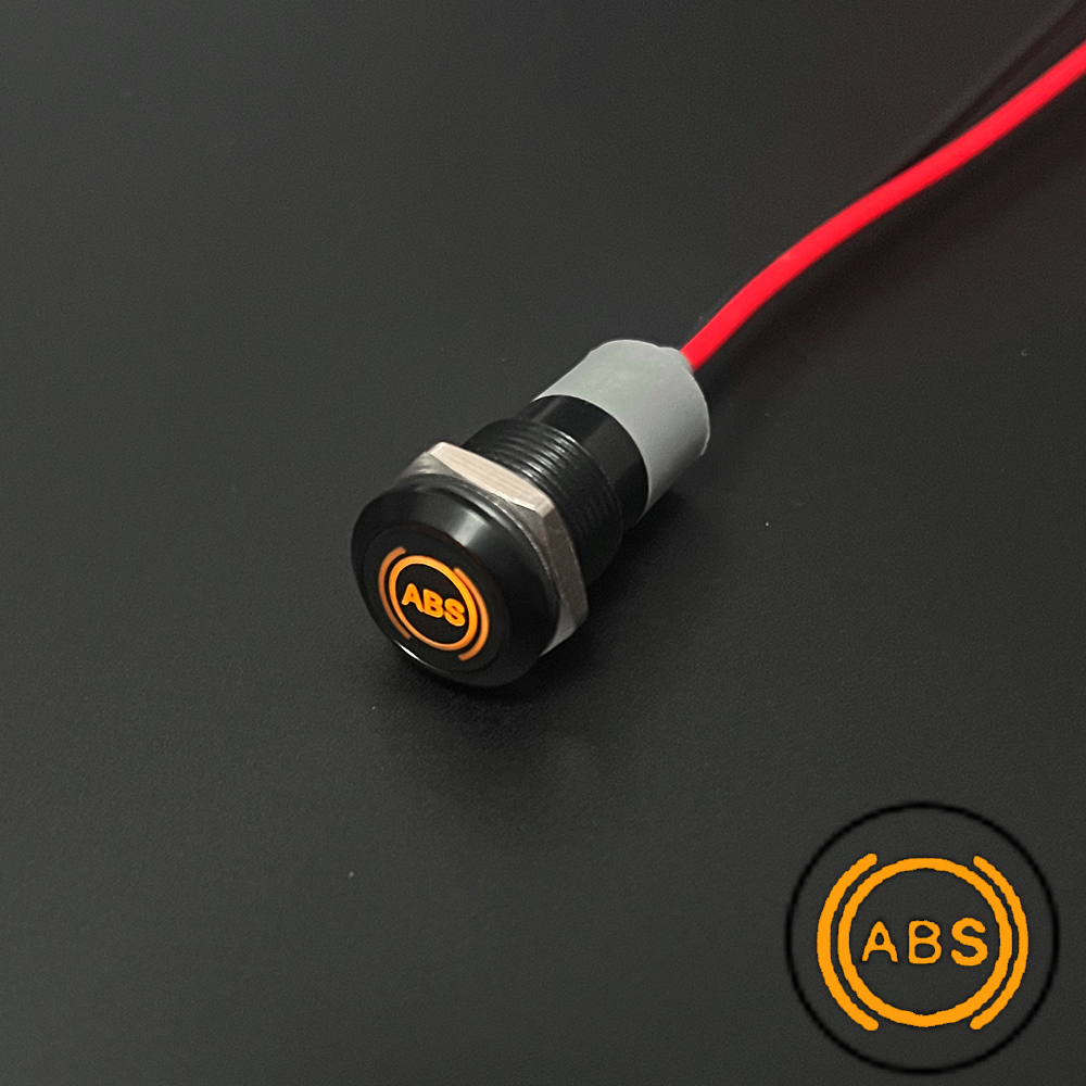 8/12/14MM Black Housing Metal Indicator Light Waterproof Car LED Pilot Signal Lamp Panel Dashboard Warning 12V 24V Customization