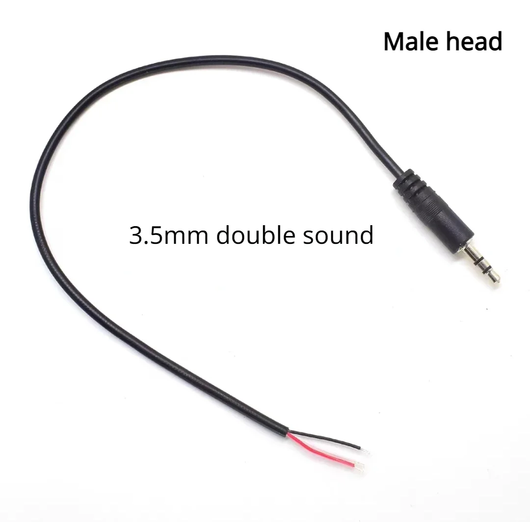 Lydkabel 2.5mm 3.5mm hannplugg/hunnplugg til bar ledning åpen ende ts mono /3- polet /4- polet trrs stereoplugg jack-kontakt: Sølv / Under 5 stk