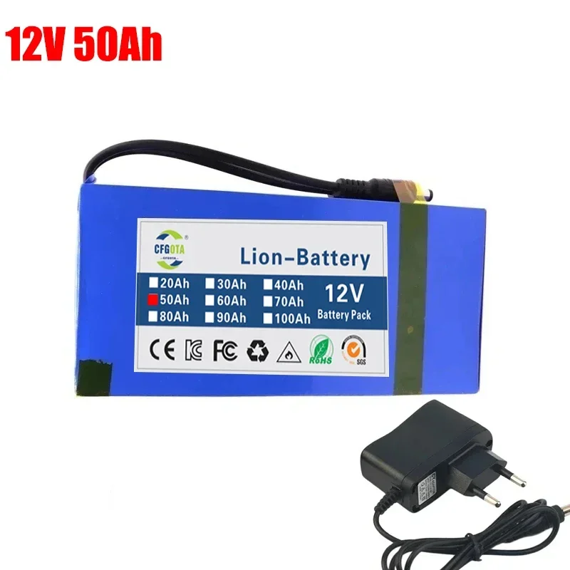 Akumulator litowo-polimerowy 12V 30000mAh z funkcją ochrony przed przeładowaniem, Super akumulator litowo-jonowy 12V robić wielokrotnego ładowania, zapasowy pakiet akumulatorów 12V: SZARY