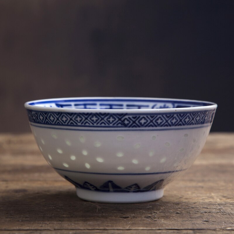 Jingdezhen – bol Ramen creux en porcelaine bleu et blanc, Vintage motif de Dragon chinois, bol de riz, vaisselle de cuisine