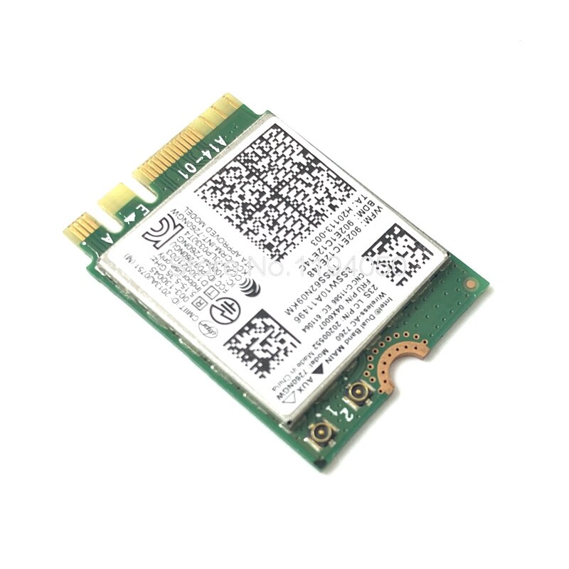 Para Intel 7260ac 7260NGW 7260 ac 2.4 / 5G BT4.0 FRU 04X6007 04X6087 para w540 Thinkpad t440 x240 X1 X250 x230s t540 Yoga y50-70