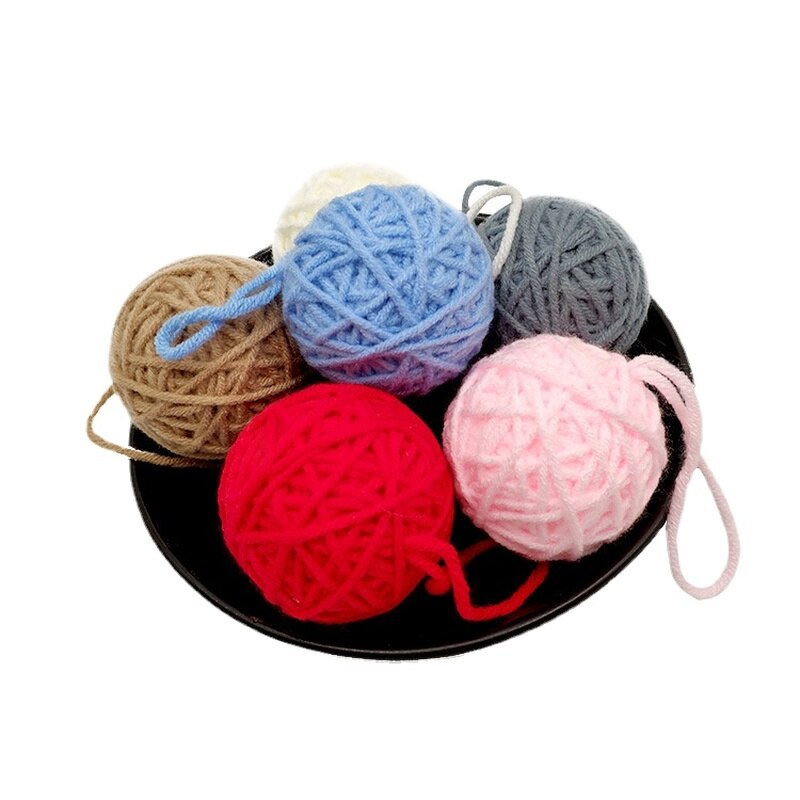 2 Stks/partij Garen Ballen Vilt Kerst Ballen Veelkleurige Massaal Bal Wol Ballen Voor Diy Garland Home Decoratie Wol Bal