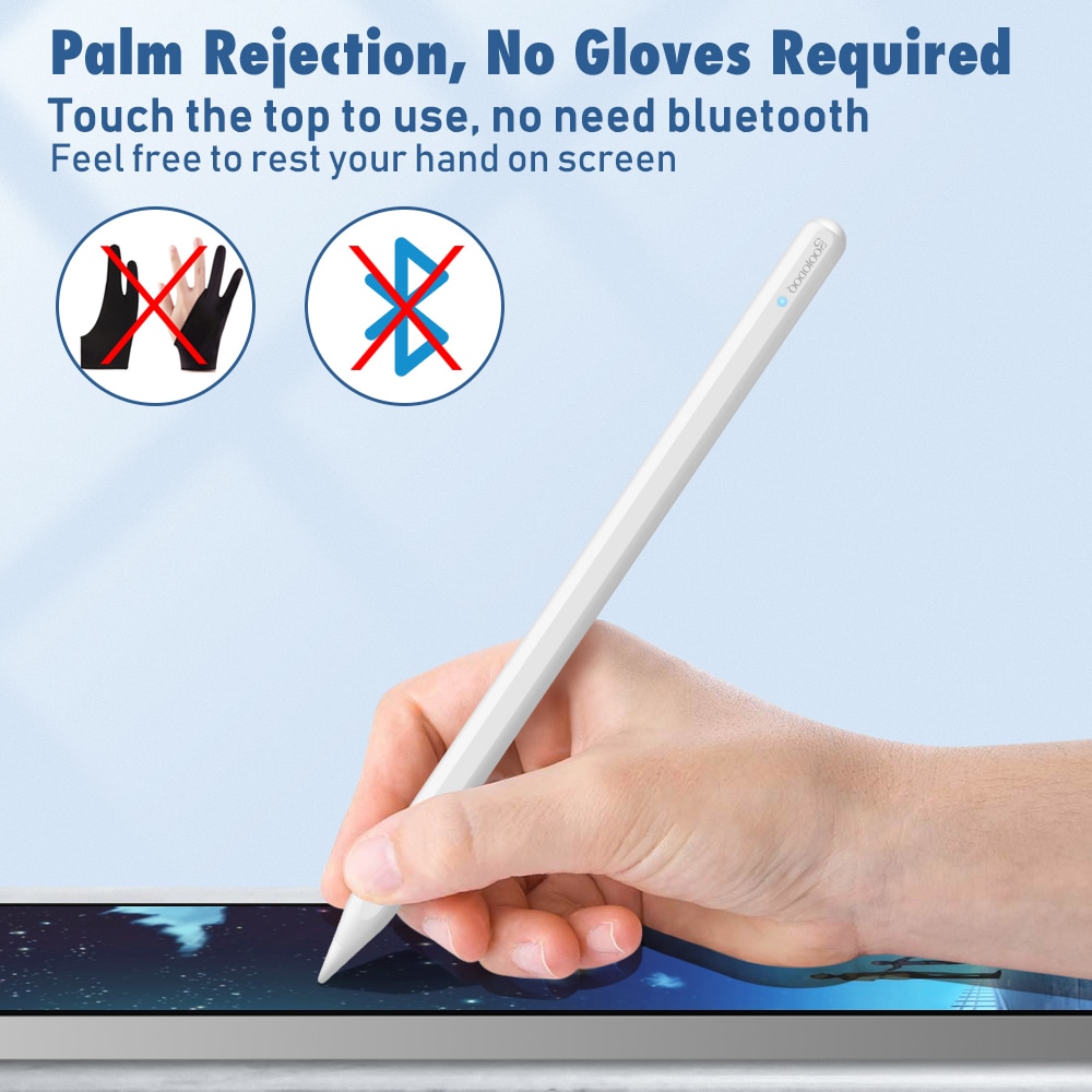 For iPad Pencil with Palm Rejection Tilt, GOOJODOQ 12th Gen Pen for Apple Pencil 2 1 iPad Air 5 2022 - for Apple Pen Stylus