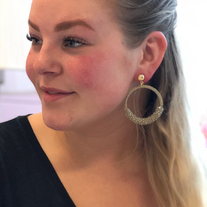 Inkdew Grote Ronde Sieraden Oorbellen Voor Vrouwen Kraal Handgemaakte Crystal Oorbel Grote Oorbellen Lange Oorbellen Bohemen Boho