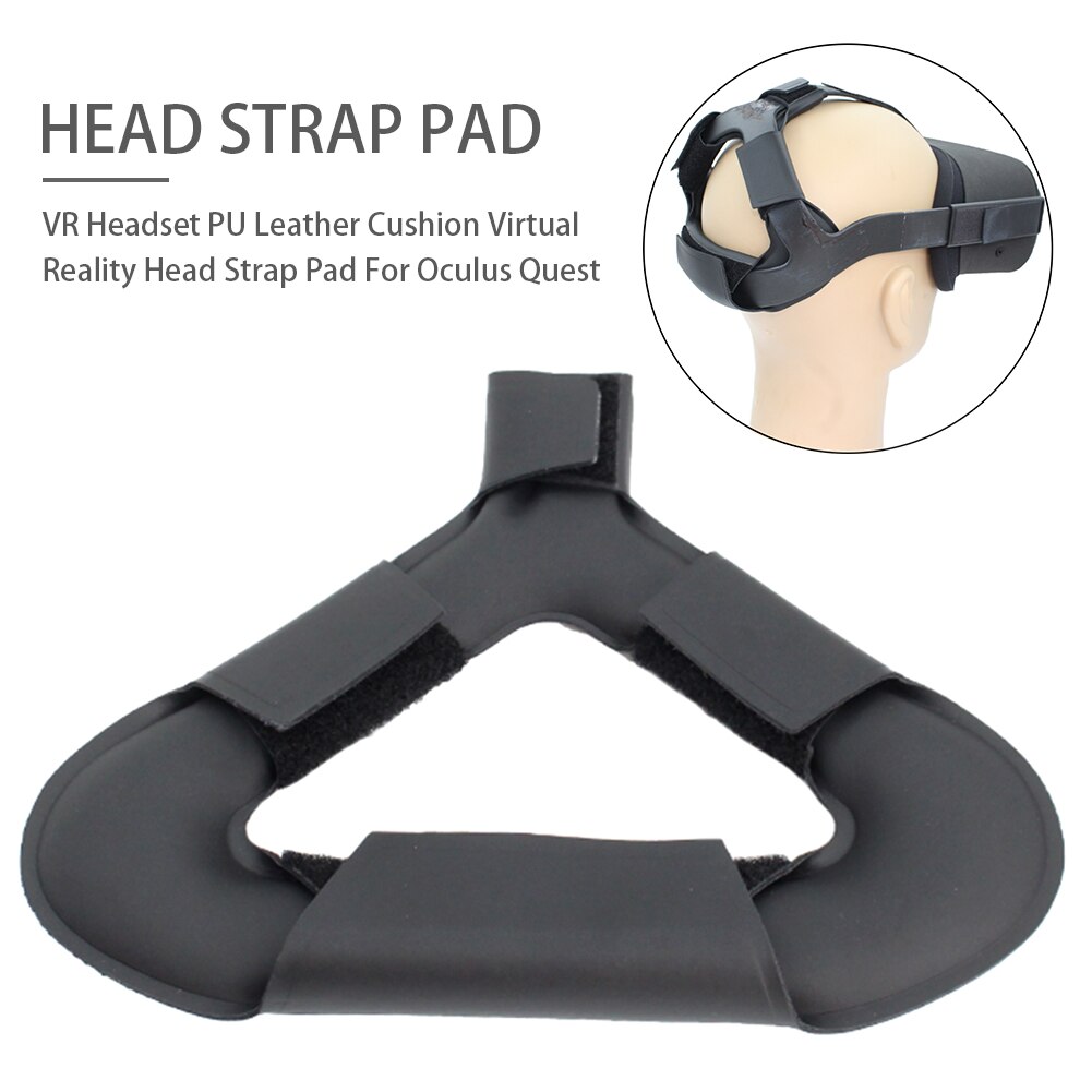 Cabeça cinta almofada de couro do plutônio substituição parte capa almofada vr fone ouvido não deslizamento macio fácil limpar realidade virtual para oculus quest