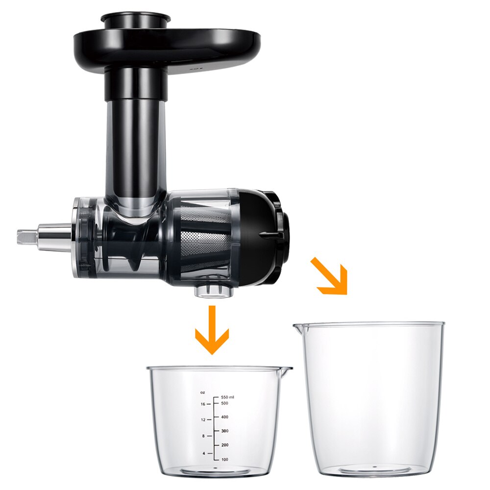 Juicer Attachment For KitchenAid 3.5/4.5/5 Quart Tilt Head Stand Mixers, Masticating Juicer Part 3.5QT 4.5QT 5QT Mixer: black