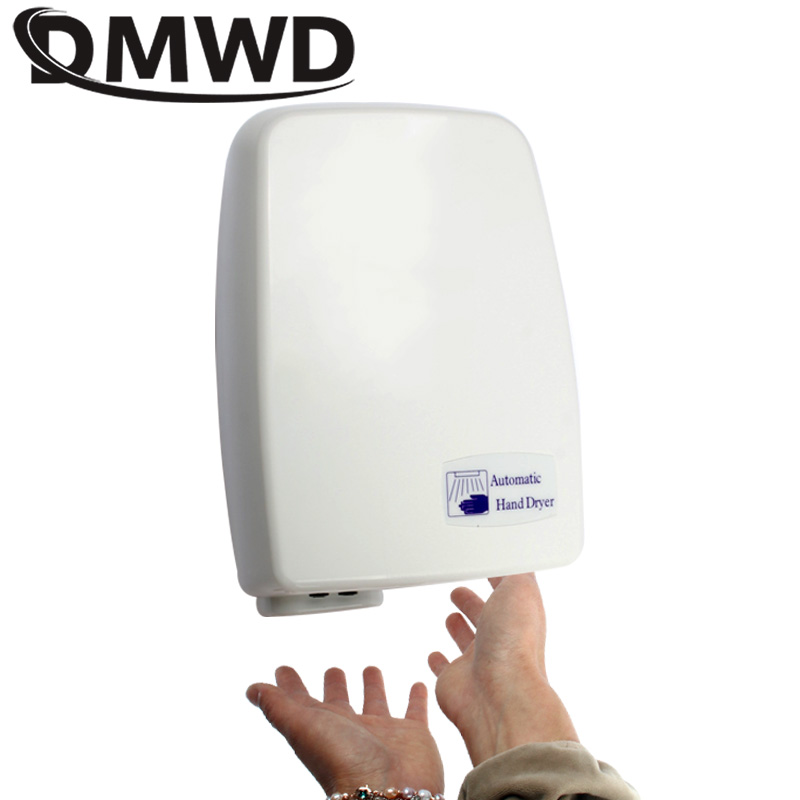 DMWD Hotel Electric sensor jet hand dryer automatic hands dryers Induction hand-drying device Bathroom air wind Blower EU US