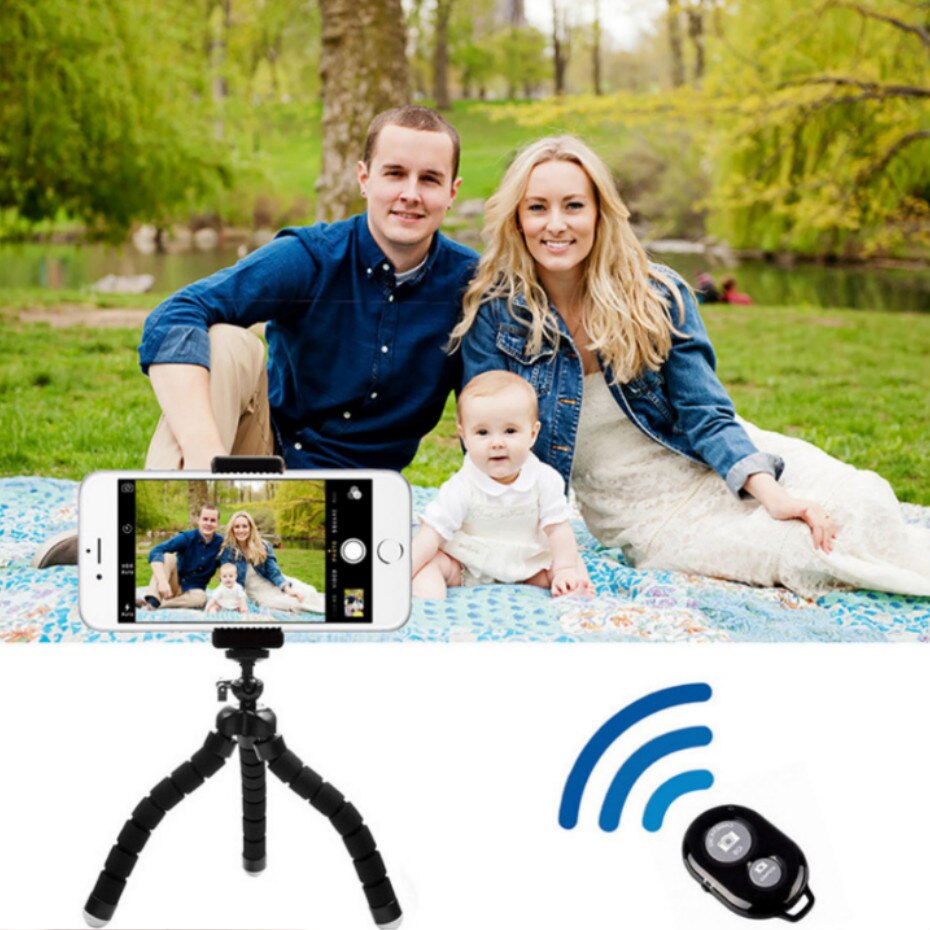Selfie Sticks Statief Voor Telefoon Statief Sluiter Afstandsbediening Met Bluetooth Release Monopod Controle Telefoon Remote Mini Smart Voor